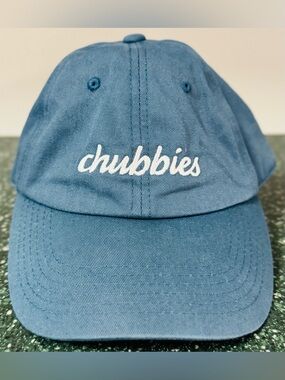 Chubbies Dusty Blue Script Logo Cap